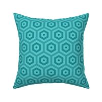 Geometric Pattern: Hexagon Hive: Ocean