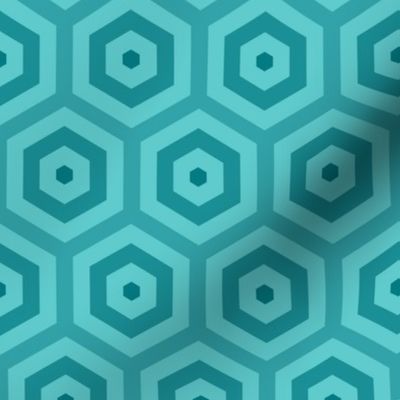 Geometric Pattern: Hexagon Hive: Ocean