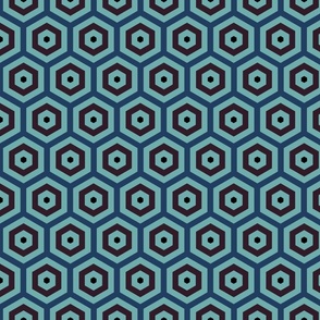Geometric Pattern: Hexagon Hive: Midnight