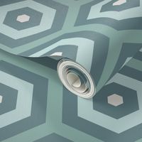 Geometric Pattern: Hexagon Hive: Seafoam