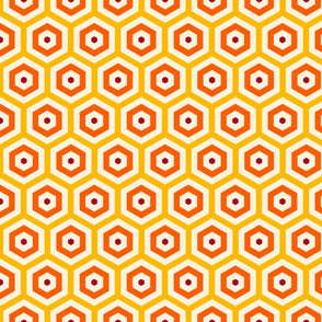 Geometric Pattern: Hexagon Hive: Sunset