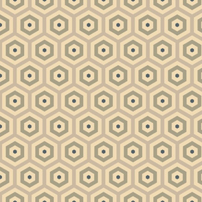 Geometric Pattern: Hexagon Hive: Parchment