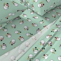 Snowmen mint green