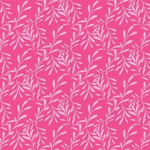 A Drift of Rondeletia Pink Leaves on La La Pink - Small Scale