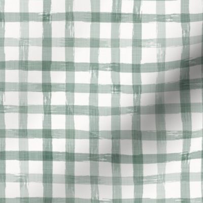 watercolor gingham sage green