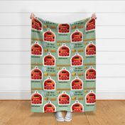 Small Red Barn Cut and Sew - Fat Quarter Easy Cut and Sew Stuffie