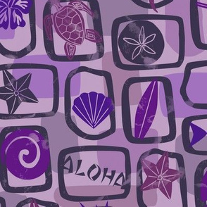 Old School Aloha! - purples