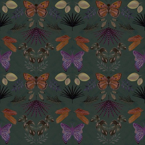 Tropical butterflies warm palette (small)