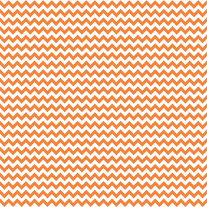 Medium Scale Orange and White Chevron Stripes