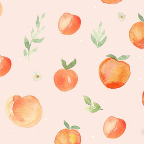 Peaches & Greens//Peach - Large Scale