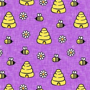 Honey Bees - purple - LAD21