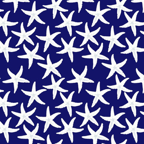 navy and white sea star