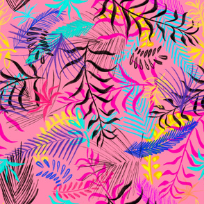 Tropical ,exotic plants summer pattern 