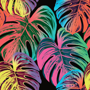 Tropical ,exotic plants summer pattern 