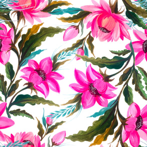 Pink flowers ,floral pattern 