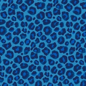 Leopard Print, electric blue