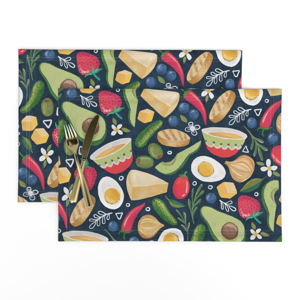 Healthy Snacks - faded vintage version - large