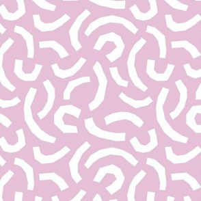 Geometric minimalist paper cut worms little messy scandinavian retro style curves abstract strokes boho design pink white girls