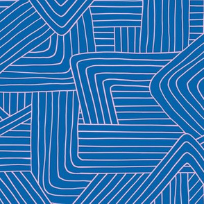 Little Maze stripes minimal Scandinavian grid style trend abstract geometric print classic blue pink