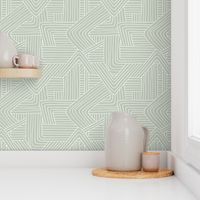 Little Maze stripes minimal Scandinavian grid style trend abstract geometric print mist green white