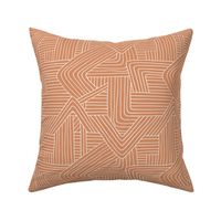 Little Maze stripes minimal Scandinavian grid style trend abstract geometric print burnt orange sienna terracotta