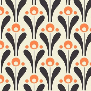 Pattern 0093C - vintage flowers, caramel 