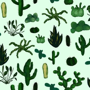 cactus pattern mint small