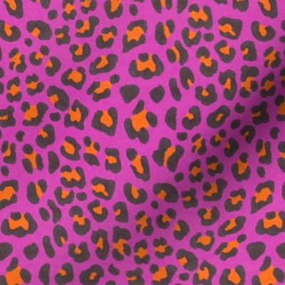 Animalier-Leopard Print-HotPink & Orange-M