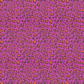 Animalier-Leopard Print-HotPink & Orange-M