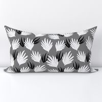 Modern Black and White Ferns