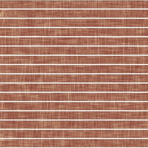 skinny stripes - warm terracotta brown - LAD21