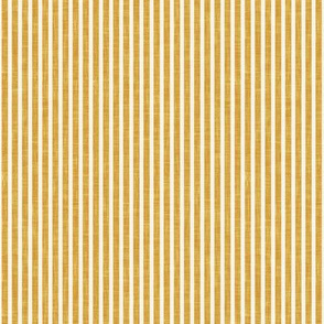 small stripes - linen textured stripes - mustard yellow - LAD21