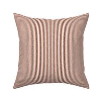 small stripes - linen textured stripes - warm terracotta brown - LAD21