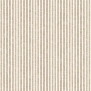 small stripes - linen textured stripes - revere beige - LAD21