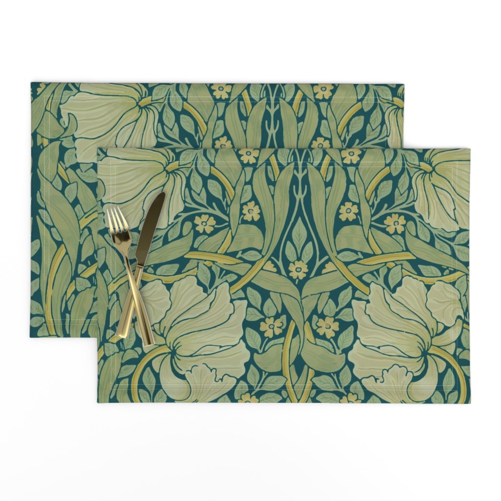 William Morris ~ Antiqued Pimpernel ~ Crane ~ Large