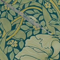 William Morris ~ Antiqued Pimpernel ~ Crane ~ Large