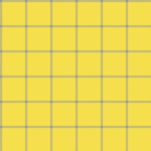 spread out gingham gray on yellow small