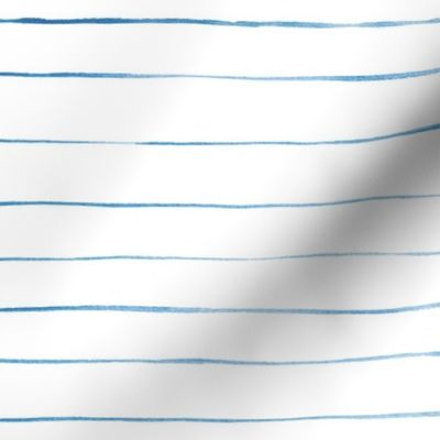 Blue watercolor horizontal stripes