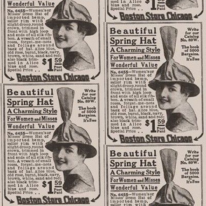1915 Ad for Supposedly Beautiful Spring Hat 