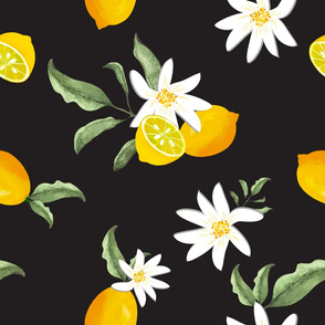 Summer,citrus,Mediterranean style ,lemon fruit pattern 