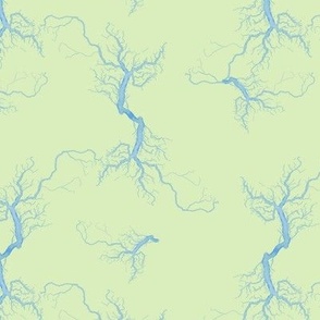 river map waterways - green