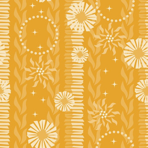 Sunny Tangerine Tropical / Abstract / Jungle / Large