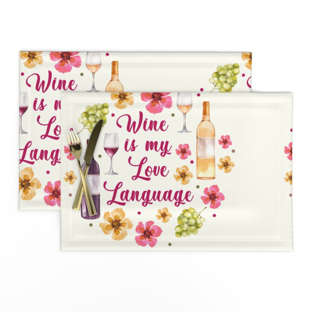 18x18 Panel Wine is My Love Language for DIY Throw Pillow or Cushion Cover