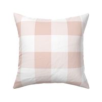 Peachy pink gingham plaid 3x3 inch