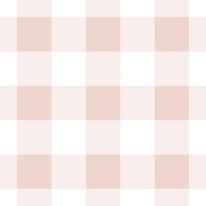 Peachy pink gingham plaid 3x3 inch