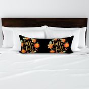 Pillow Front Fat Quarter Size Makes 18" Cushion Pillow Hello Fall Pumpkins and Flowers