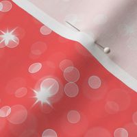 Sparkly Bokeh Pattern - Vibrant Coral Color