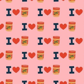 I love peanut butter - pink - LAD21