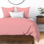 Checker Pattern - Vibrant Coral and White