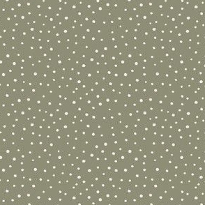 Dotty Spots - Micro small dots - olive green